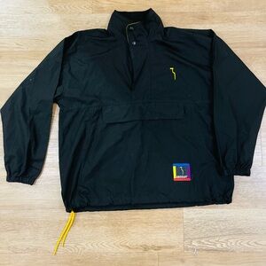 Vintage 1994s ABSOLUT Vodka Pullover Adult Windbreaker with Yellow Accents